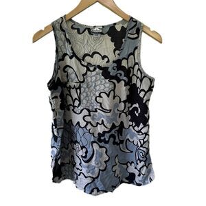Manuhealii Women's Hawaiian Aloha Cotton Blend Scoop Neck Tank Blouse XS